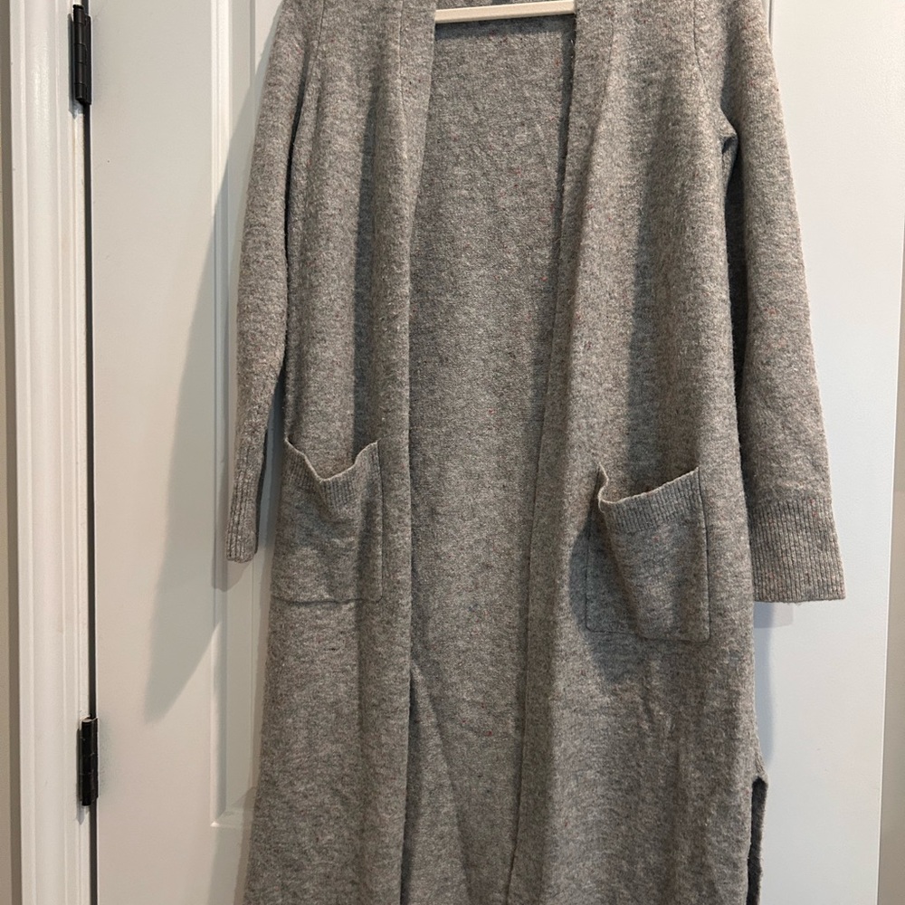 Loft Gray Women's Open Front Cardigan Sweater